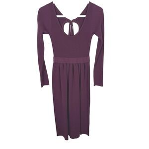Proenza‎ Schouler White Label Plum Ribbed Midi Dress Women Size XS